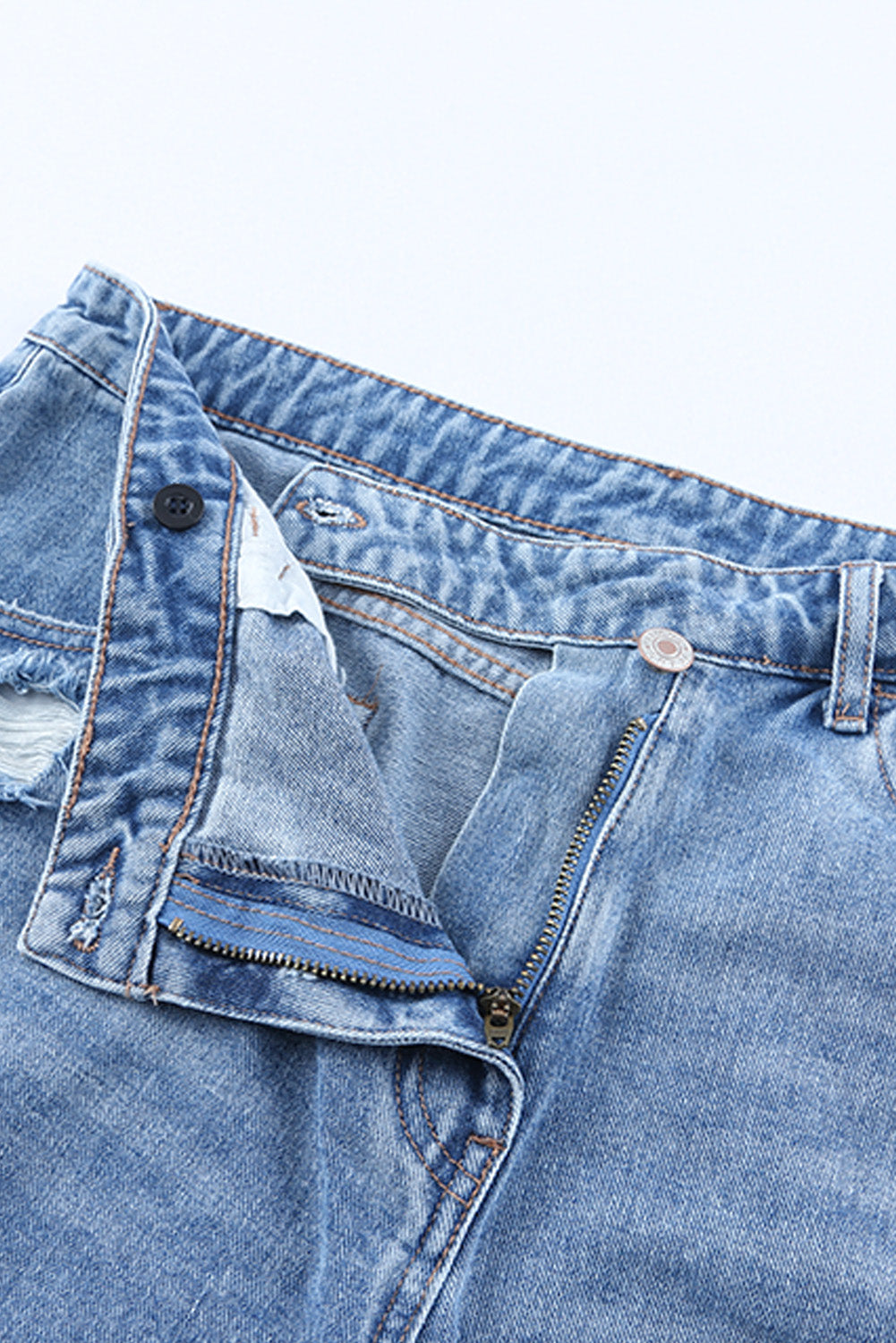 Black High Rise Crossover Waist Denim Shorts