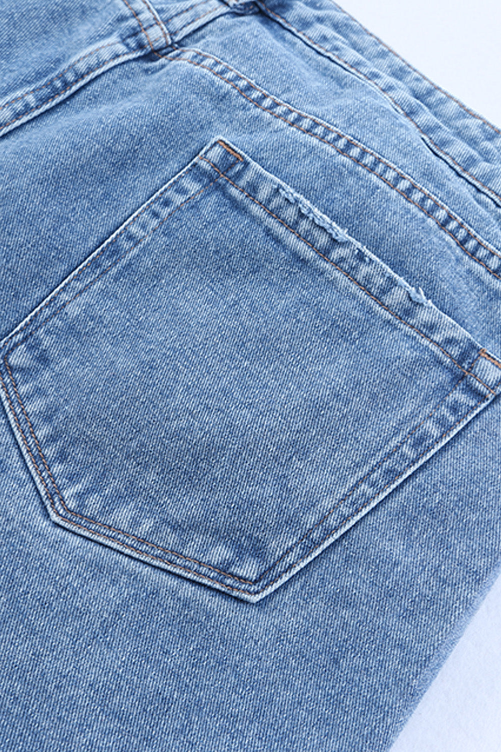 Black High Rise Crossover Waist Denim Shorts